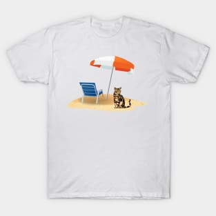 Summer cat beach T-Shirt